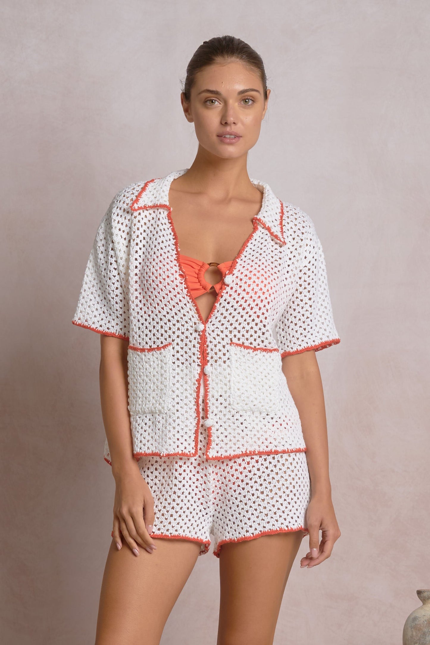 Elan Collared Button Down Top