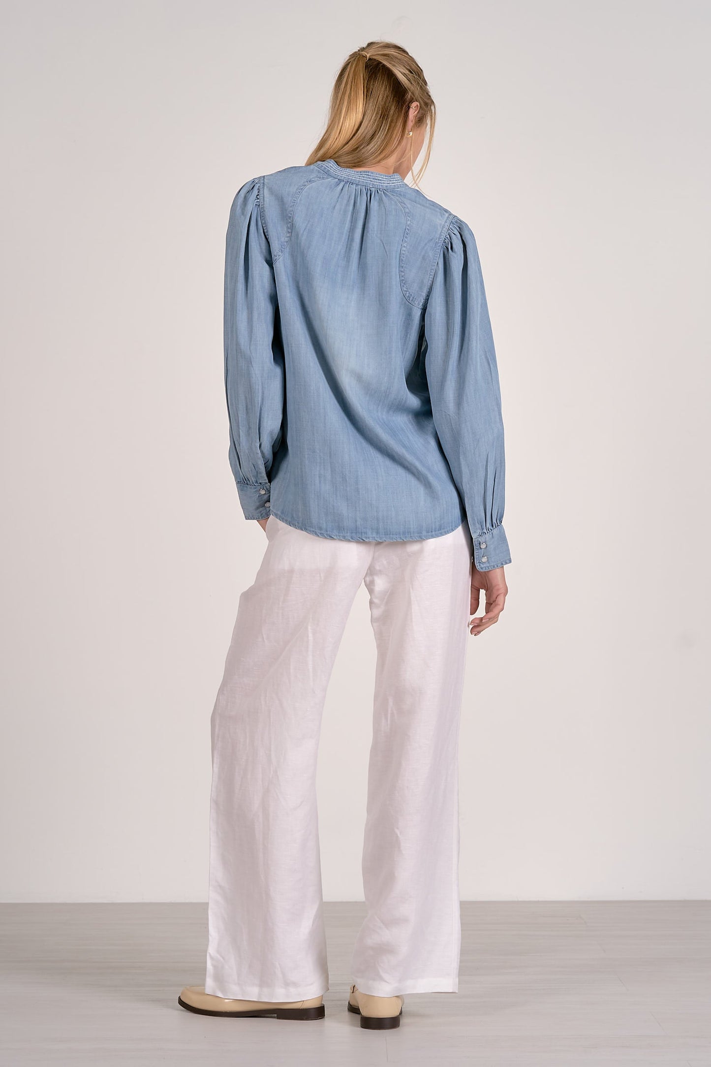 Elan Long Sleeve V-Neck Top