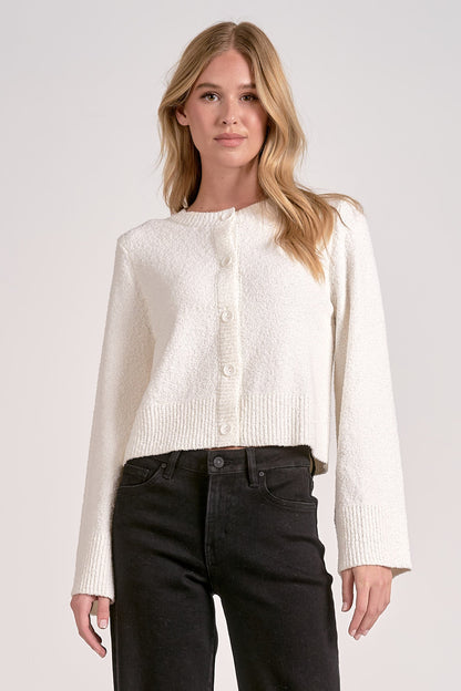 Elan Bell Sleeve Button Up Cardi