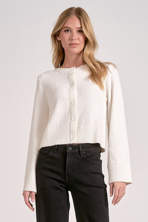 Elan Bell Sleeve Button Up Cardi