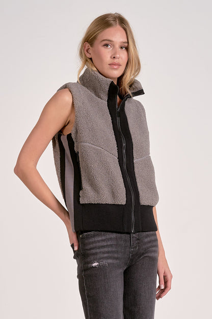 Elan Zip Up Two Tone Vest