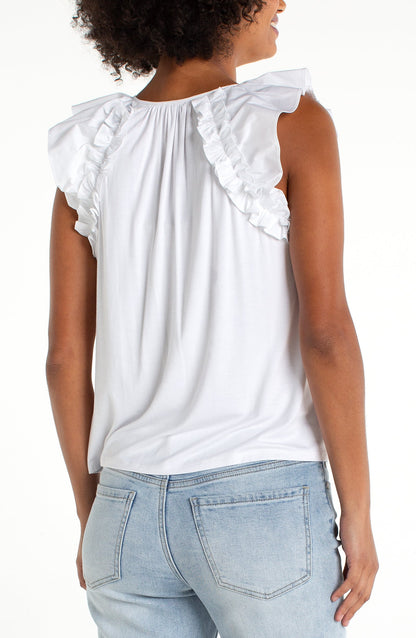 Liverpool Flutter Sleeve Tie Top