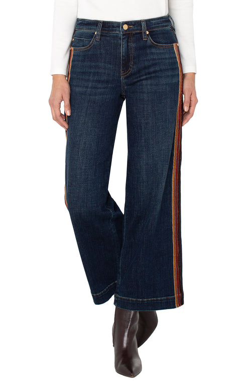 Liverpool Stripe Wide Leg Jean