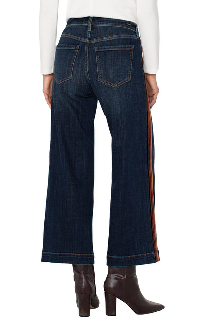 Liverpool Stripe Wide Leg Jean