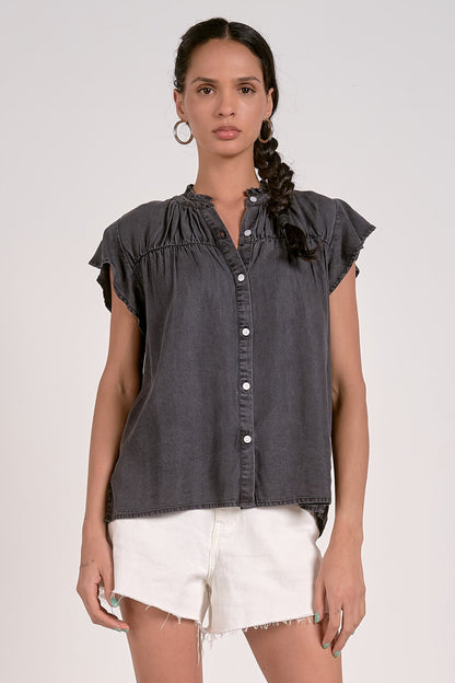 Elan Button Down Chambray Shirt