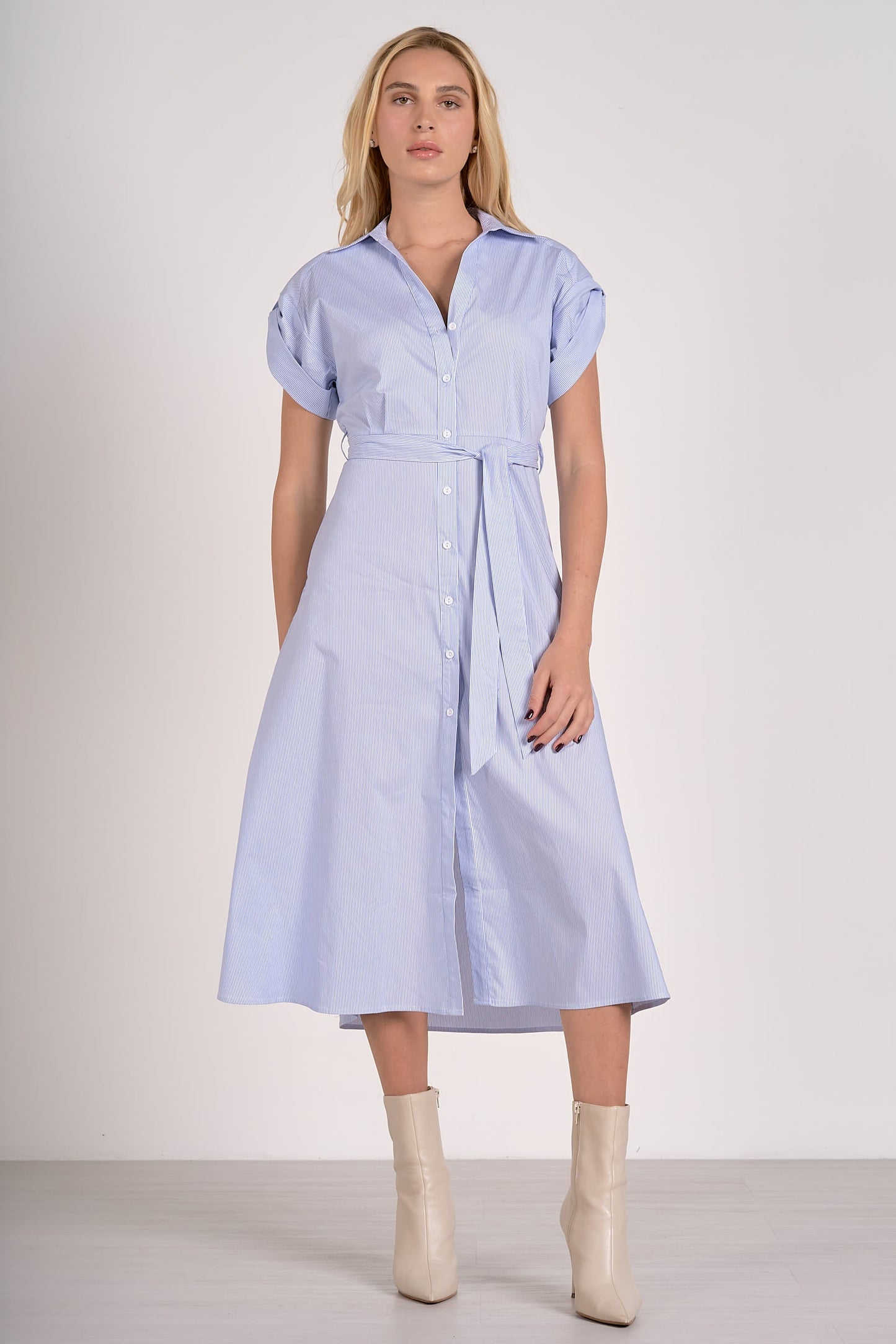 Elan Belted Shirt Dress