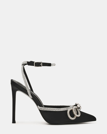 VIABLE Black Women's Rhinestone-Embellished Stilettos | Steve Madden