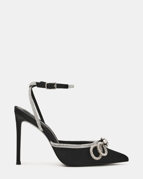 VIABLE Black Women's Rhinestone-Embellished Stilettos | Steve Madden