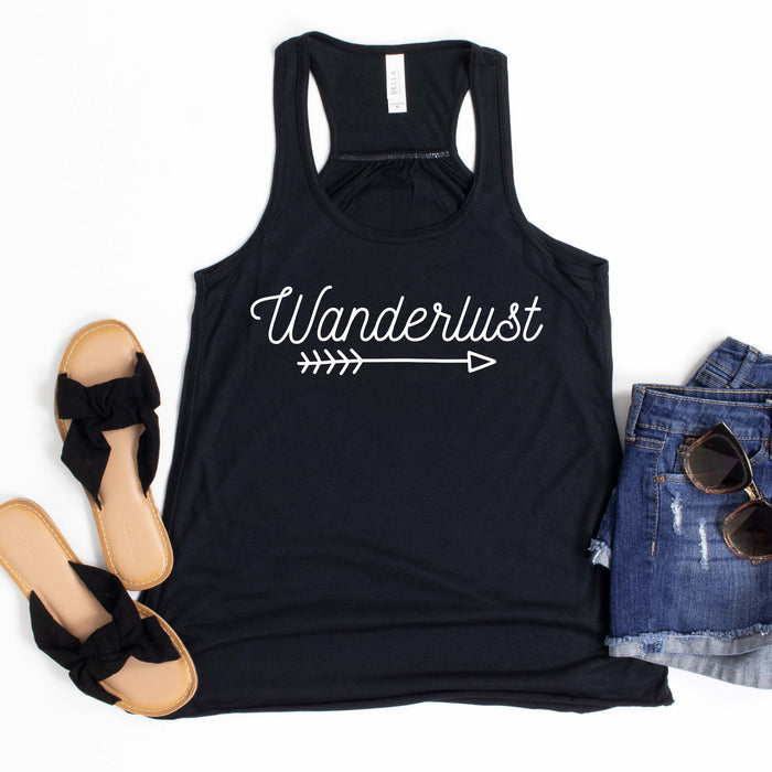 Wanderlust graphic tank top