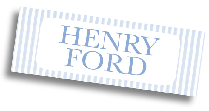 Water Resistant Labels - Blue Stripe