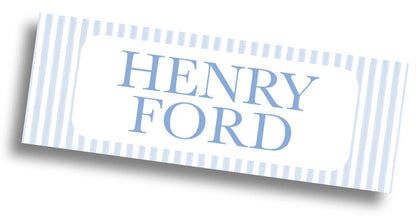 Water Resistant Labels - Blue Stripe