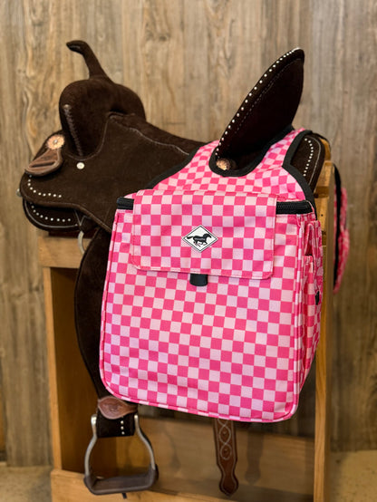 WhinneyCooler Saddlebag: Pink Checkered