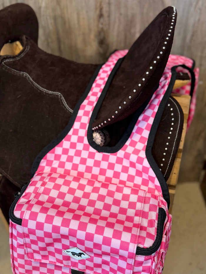 WhinneyCooler Saddlebag: Pink Checkered