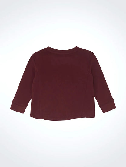 Wrangler Baby/Toddler Girls Burgundy Western Icon Long Sleeve Sweatshirt 112356573-Painted Cowgirl Western Store