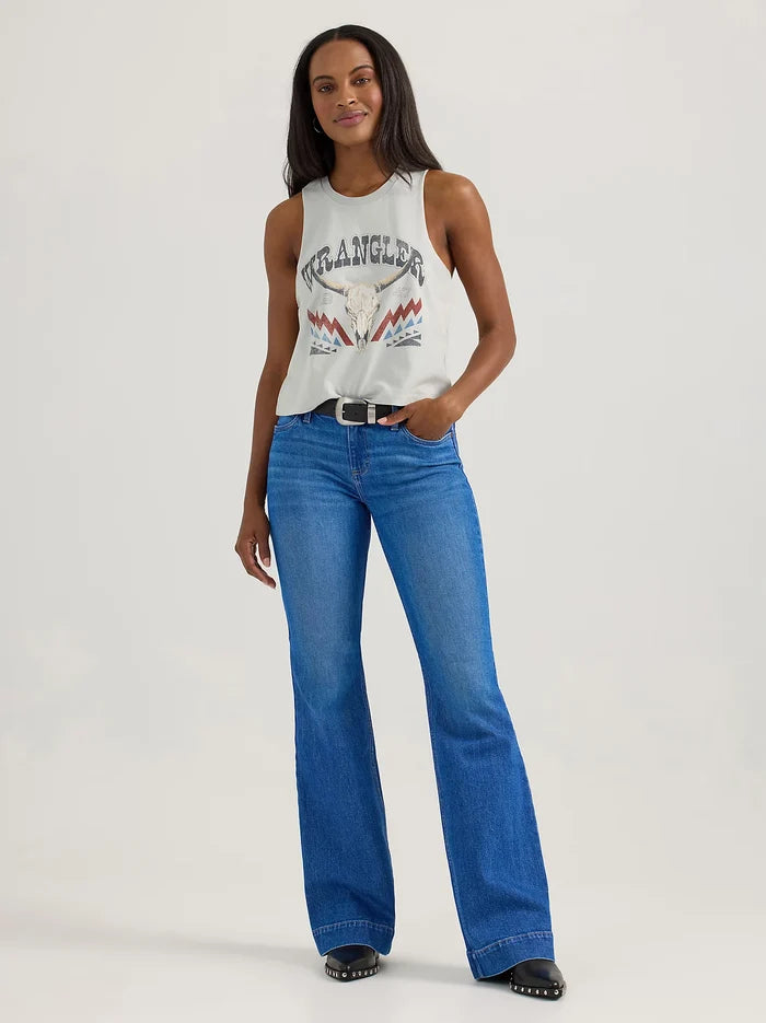 Wrangler Retro Women's Mae Lucy Mid Rise Wide Leg Trouser Jean 112359365-Painted Cowgirl Western Store