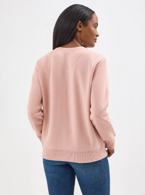 Wrangler Retro Women's Misty Rose Long Live Cowgirl Crew Sweatshirt 112354458
