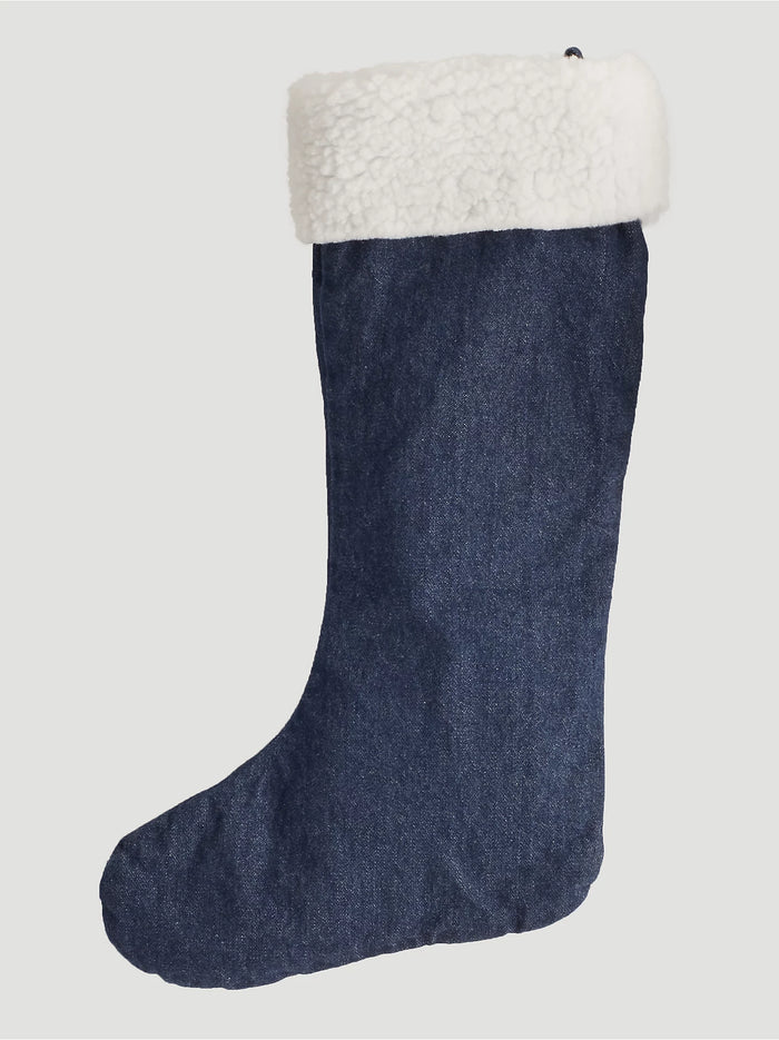 Wrangler Sherpa Denim Christmas Stocking 101WRCHSP-Painted Cowgirl Western Store