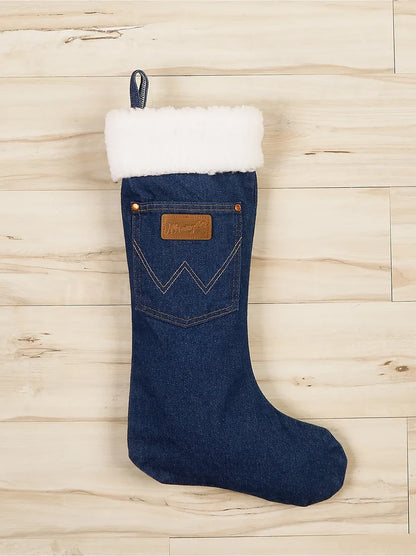 Wrangler Sherpa Denim Christmas Stocking 101WRCHSP-Painted Cowgirl Western Store