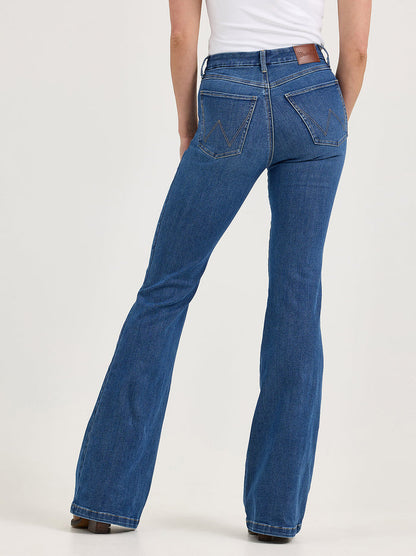 Wrangler Women's Bespoke Medium Wash Elsie High-Rise Flare Jeans 112367573