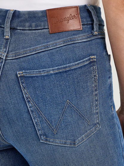 Wrangler Women's Bespoke Medium Wash Elsie High-Rise Flare Jeans 112367573