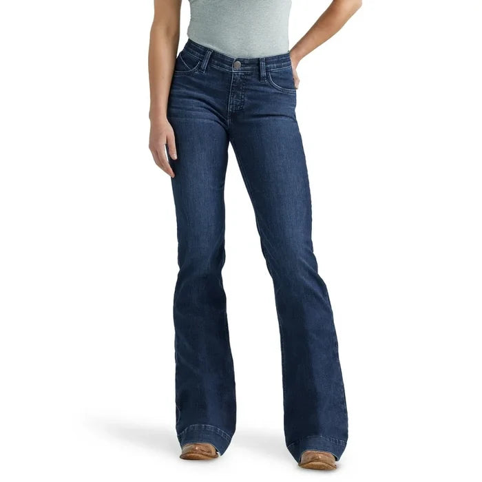 Wrangler Women's Willow Sloane Mid Rise Trouser Jean 112352986-Painted Cowgirl Western Store