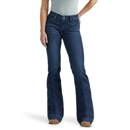 Wrangler Women's Willow Sloane Mid Rise Trouser Jean 112352986-Painted Cowgirl Western Store