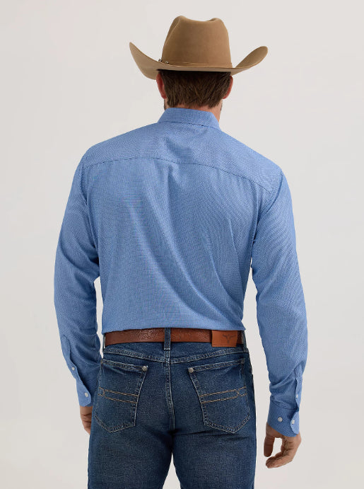 Wrangler X Cody Johnson Blue Diamonds Button Long Sleeve Western Shirt 112357668