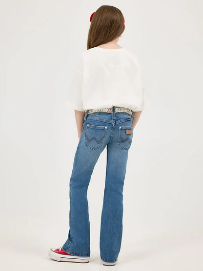 Wrangler X Girl's Lainey Wilson Blue Wash High-Rise Boot Hugger Jeans 112368277-Painted Cowgirl Western Store
