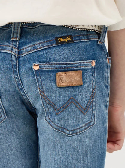 Wrangler X Girl's Lainey Wilson Blue Wash High-Rise Boot Hugger Jeans 112368277-Painted Cowgirl Western Store