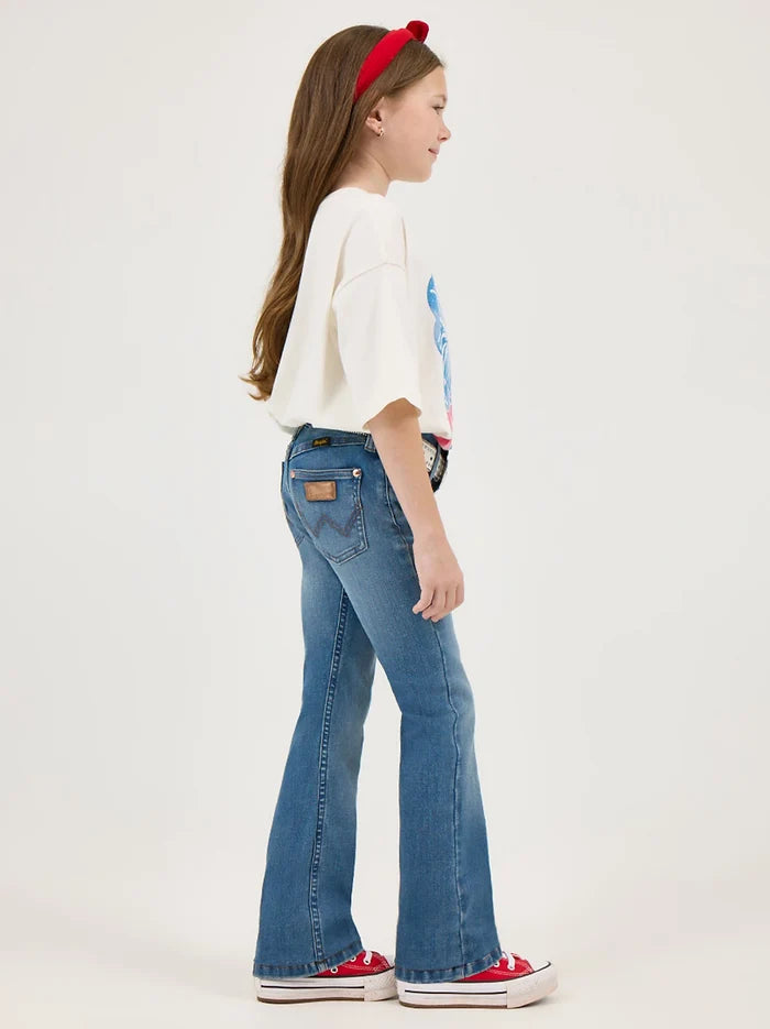 Wrangler X Girl's Lainey Wilson Blue Wash High-Rise Boot Hugger Jeans 112368277-Painted Cowgirl Western Store