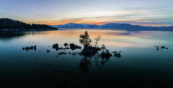 Zephyr Cove Tree Island By Brad Scott - Art Print