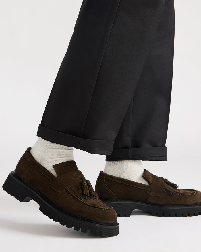 ZEV BROWN SUEDE